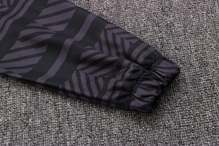 Borussia Dortmund 22/23 Long Zipper Jacket Black Grey - 图片 6