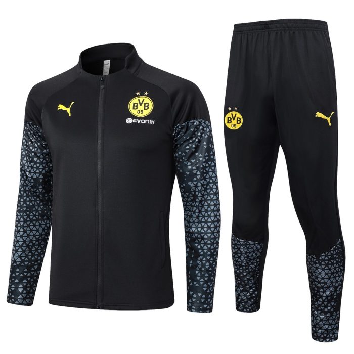 Borussia Dortmund 23-24 Black Long Zipper Jacket - 图片 8