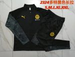 Borussia Dortmund 23-24 Black Long Zipper Jacket - 图片 9