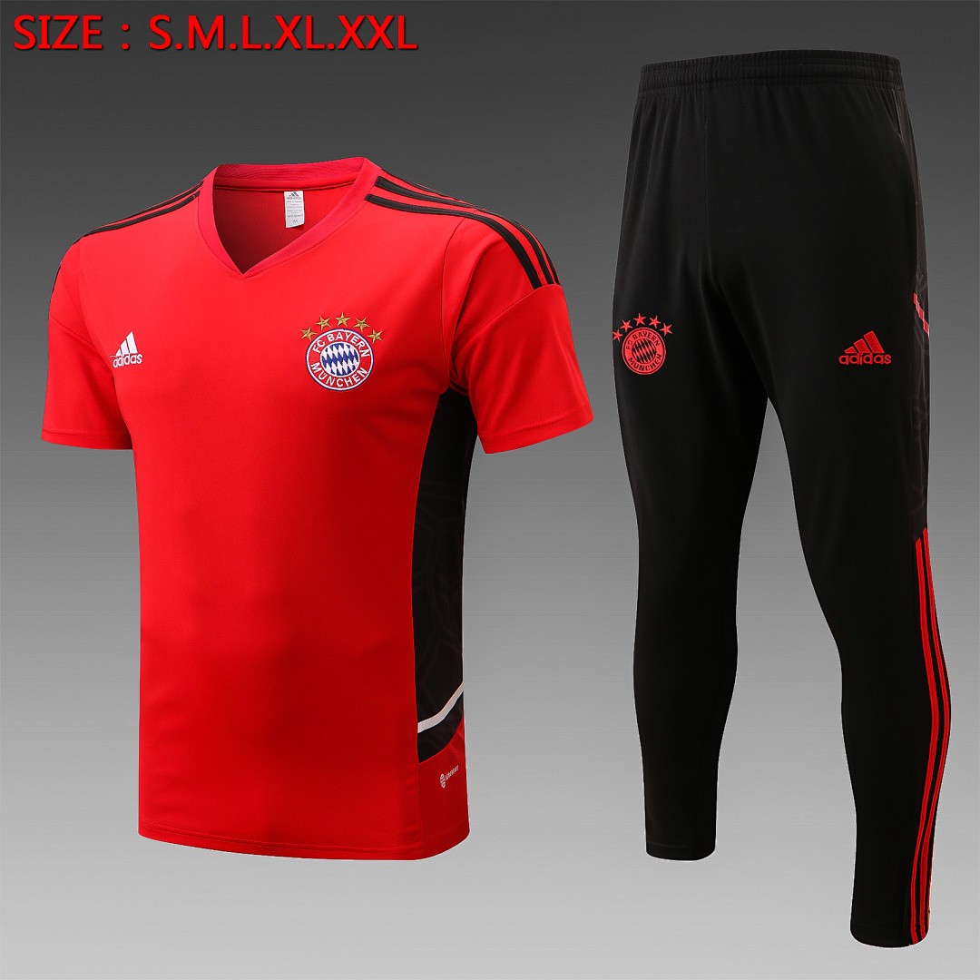 Bayern Munich 22-23 Red Short Sleeve Training Shirt