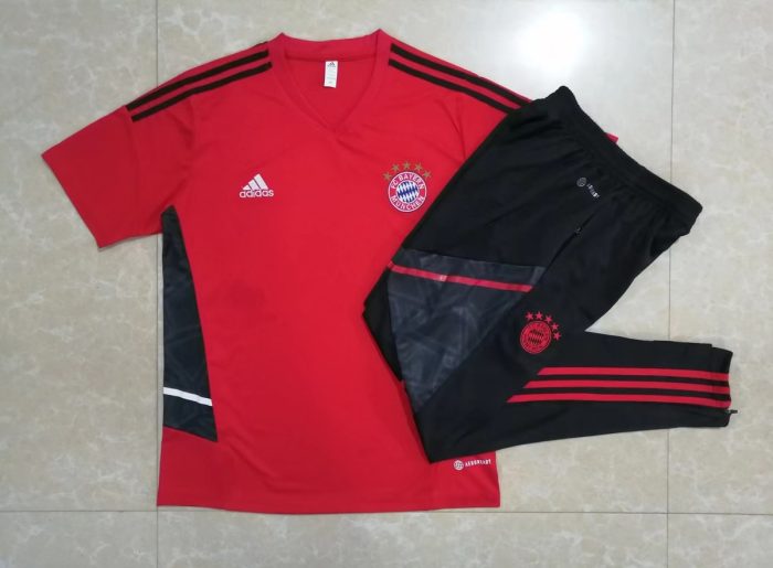Bayern Munich 22-23 Red Short Sleeve Training Shirt - 图片 9