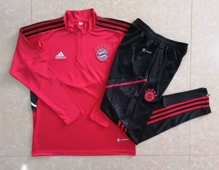 Bayern Munich 22/23 Red Half-Zip Jacket - 图片 9