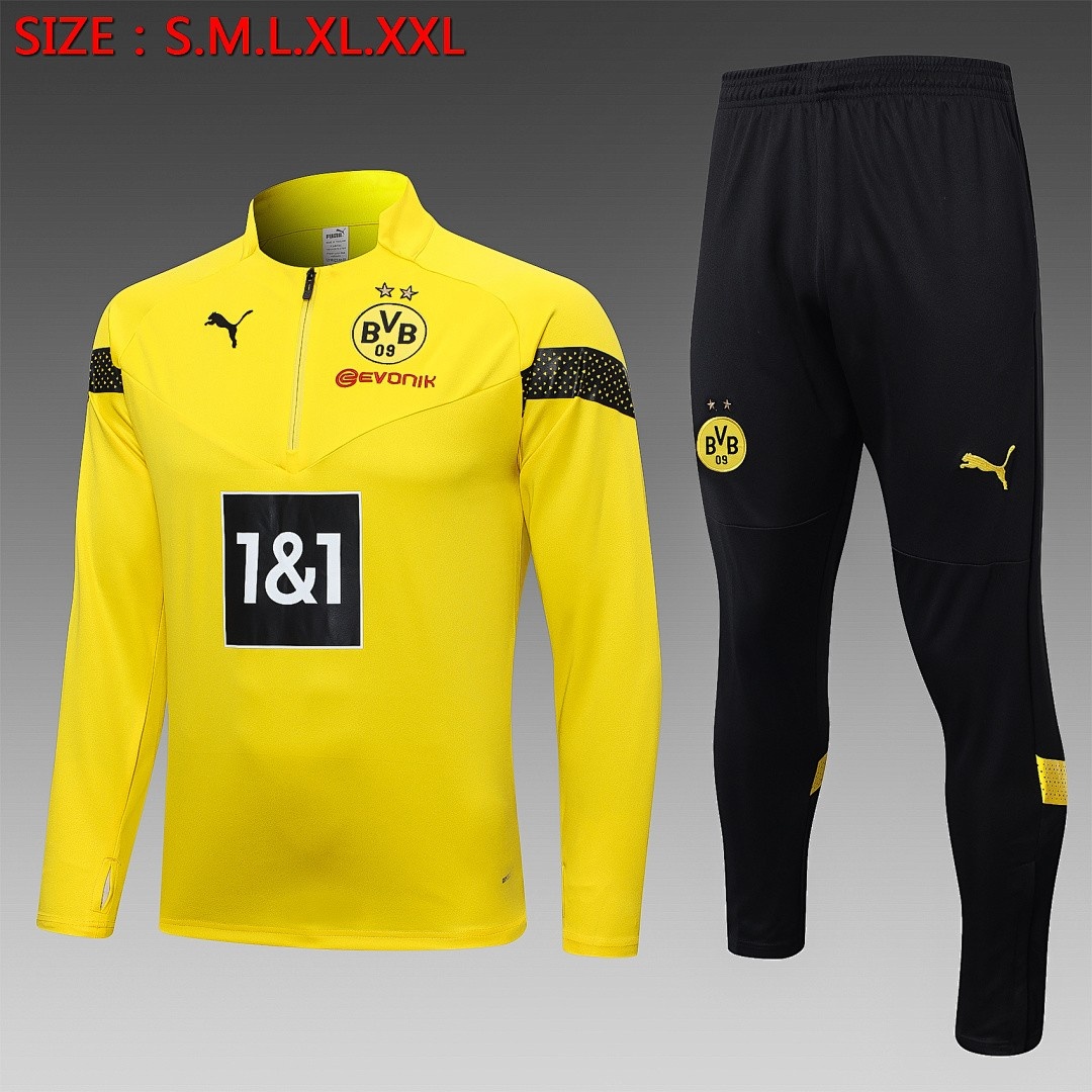 Borussia Dortmund 22/23 Yellow Half-Zip Jacket
