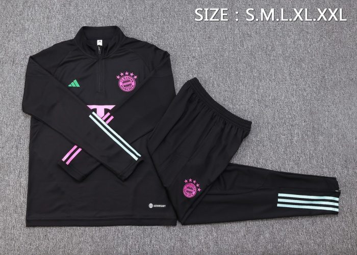 Bayern Munich 23-24 Half-Zip Black - 图片 2