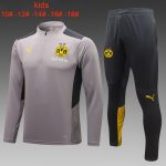 Borussia Dortmund 23-24 Half-Zip Grey Kids - 图片 2