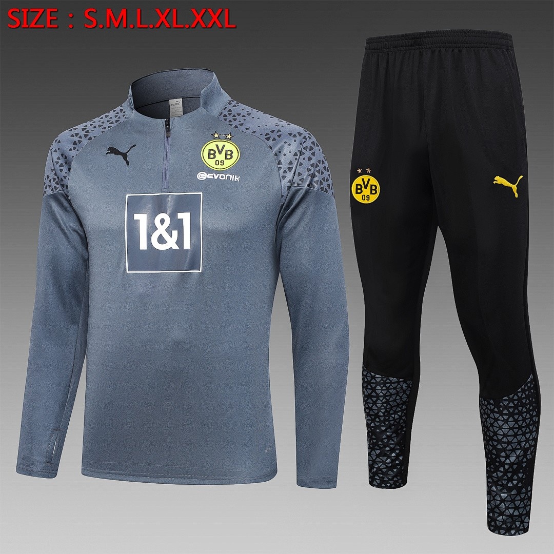 Borussia Dortmund 23-24 Half-Zip Grey