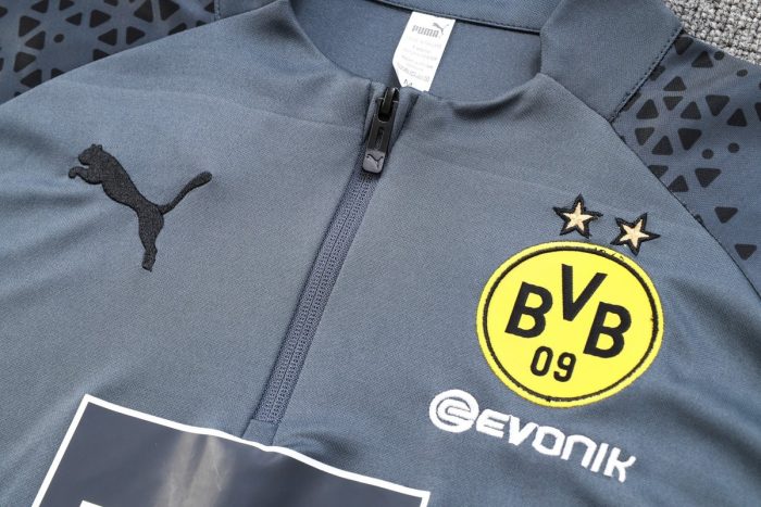 Borussia Dortmund 23-24 Half-Zip Grey - 图片 8