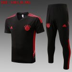 Bayern Munich 22-23 Black Short Sleeve Training Suit - 图片 8