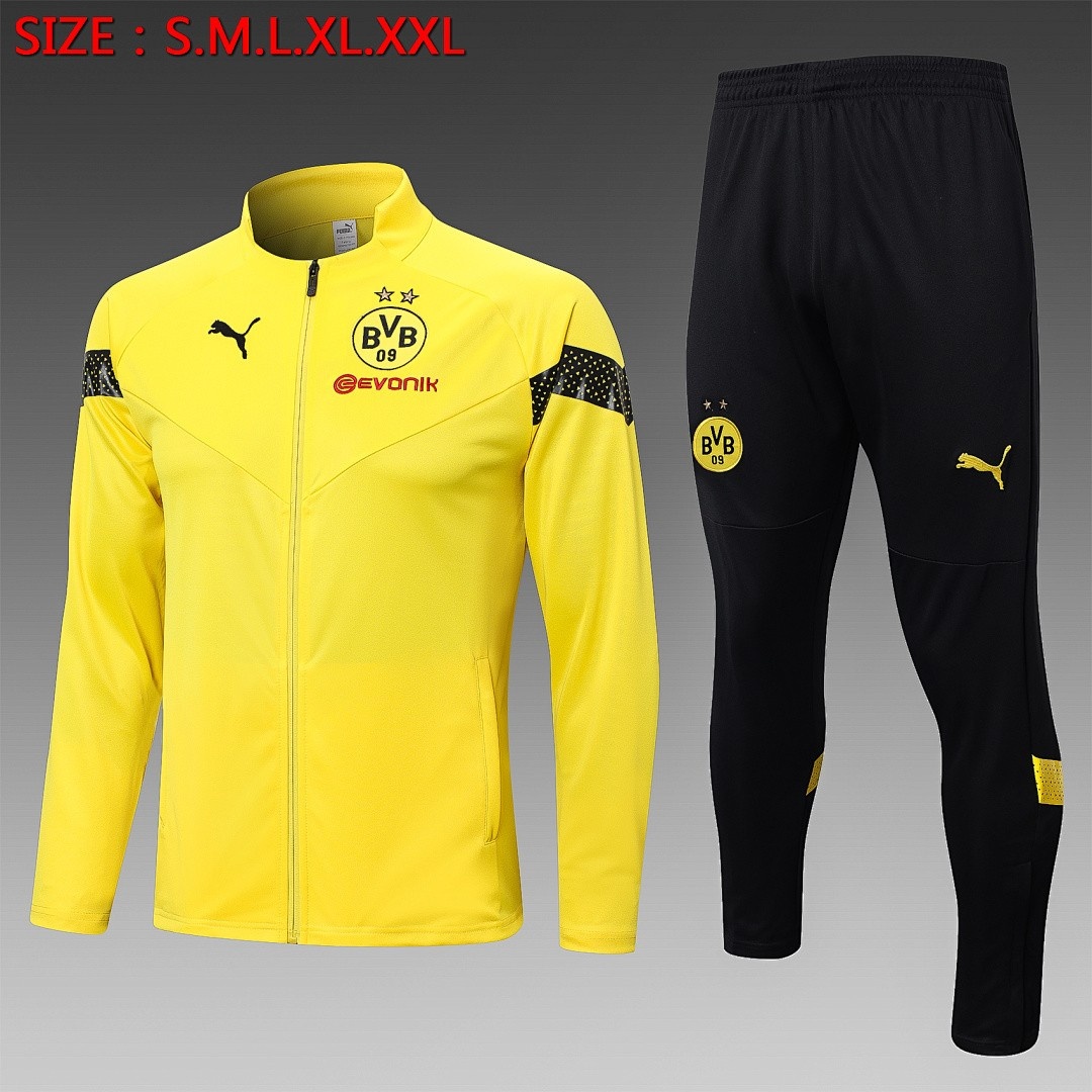 Borussia Dortmund 22-23 Yellow Long Zipper Jacket