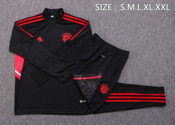 Bayern Munich 22-23 Half Zip Jacket Black - 图片 2