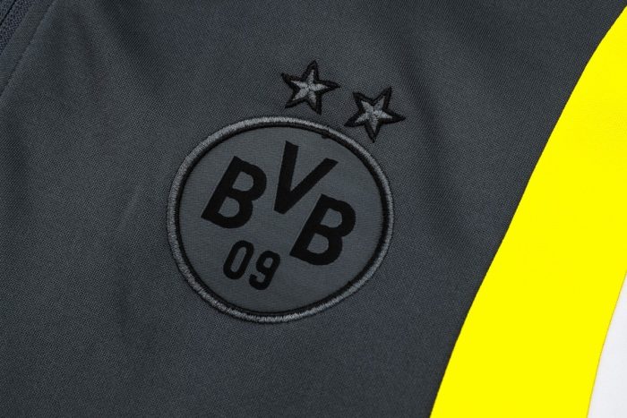 Borussia Dortmund 23-24 Grey Long Zipper Jacket - 图片 6