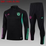 Bayern Munich 23-24 Half Zip Jacket Black - 图片 8