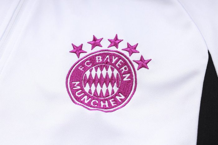 Bayern Munich 23-24 Half Zip Jacket White - 图片 6