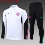 Bayern Munich 23-24 Half Zip Jacket White - 图片 8