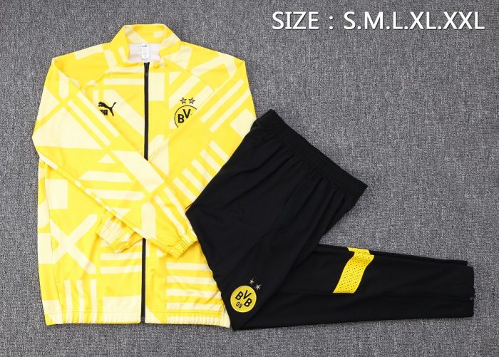 Borussia Dortmund 22/23 Yellow Long Zipper Jacket (Spray Print) - 图片 2