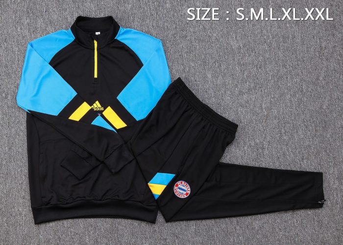 Bayern Munich 23-24 Half Zip Jacket Black - 图片 2