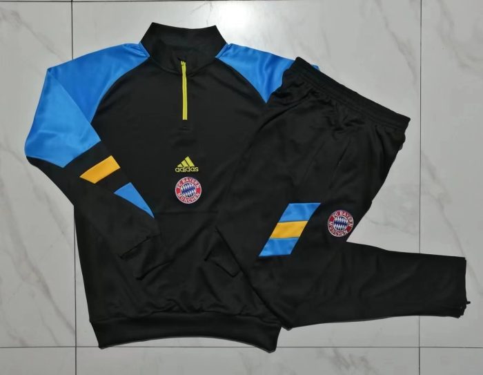 Bayern Munich 23-24 Half Zip Jacket Black - 图片 9