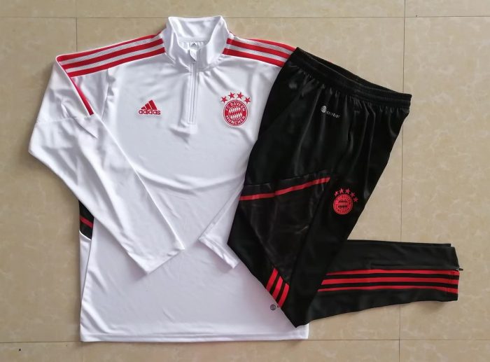 Bayern Munich 22/23 White Half-Zip Jacket - 图片 9