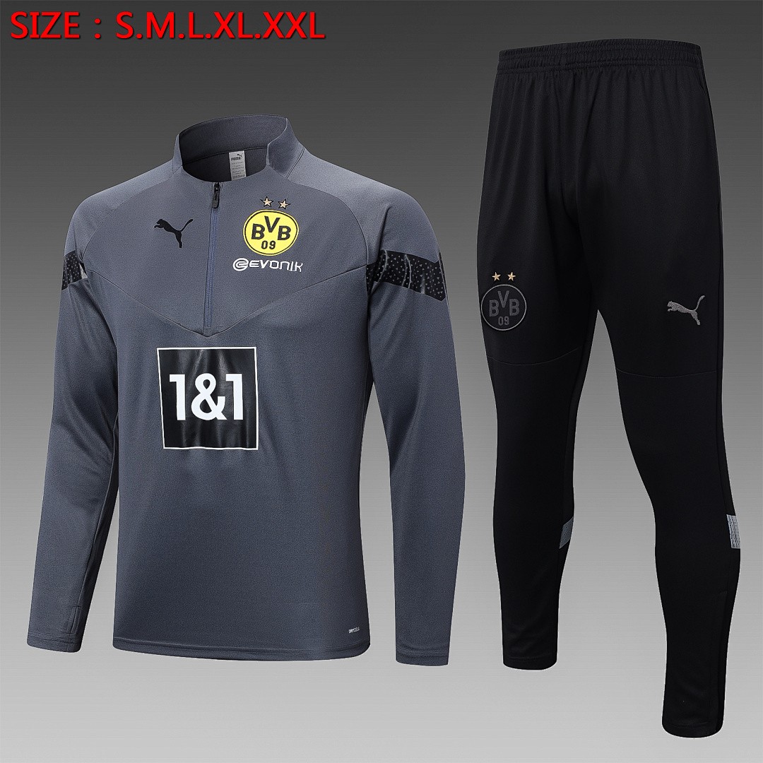 Borussia Dortmund 22/23 Half-Zip Jacket Dark Gray