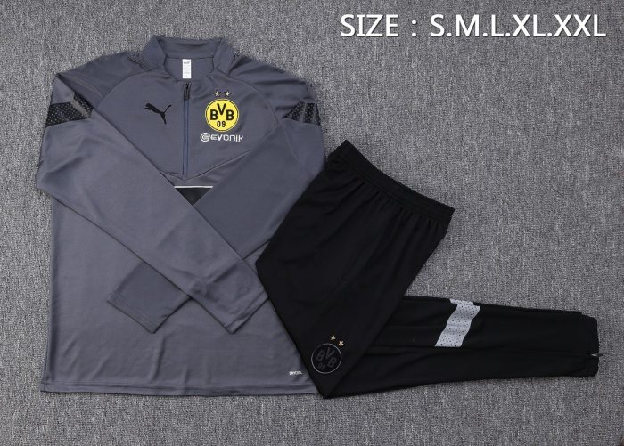 Borussia Dortmund 22/23 Half-Zip Jacket Dark Gray - 图片 2