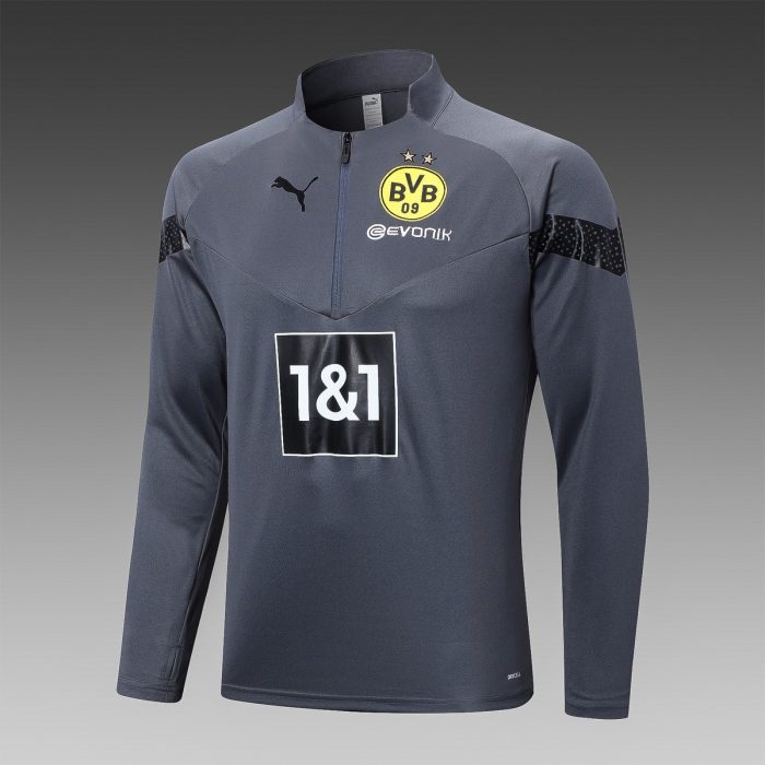 Borussia Dortmund 22/23 Half-Zip Jacket Dark Gray - 图片 8