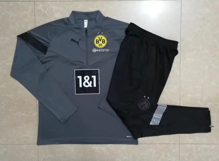Borussia Dortmund 22/23 Half-Zip Jacket Dark Gray - 图片 9