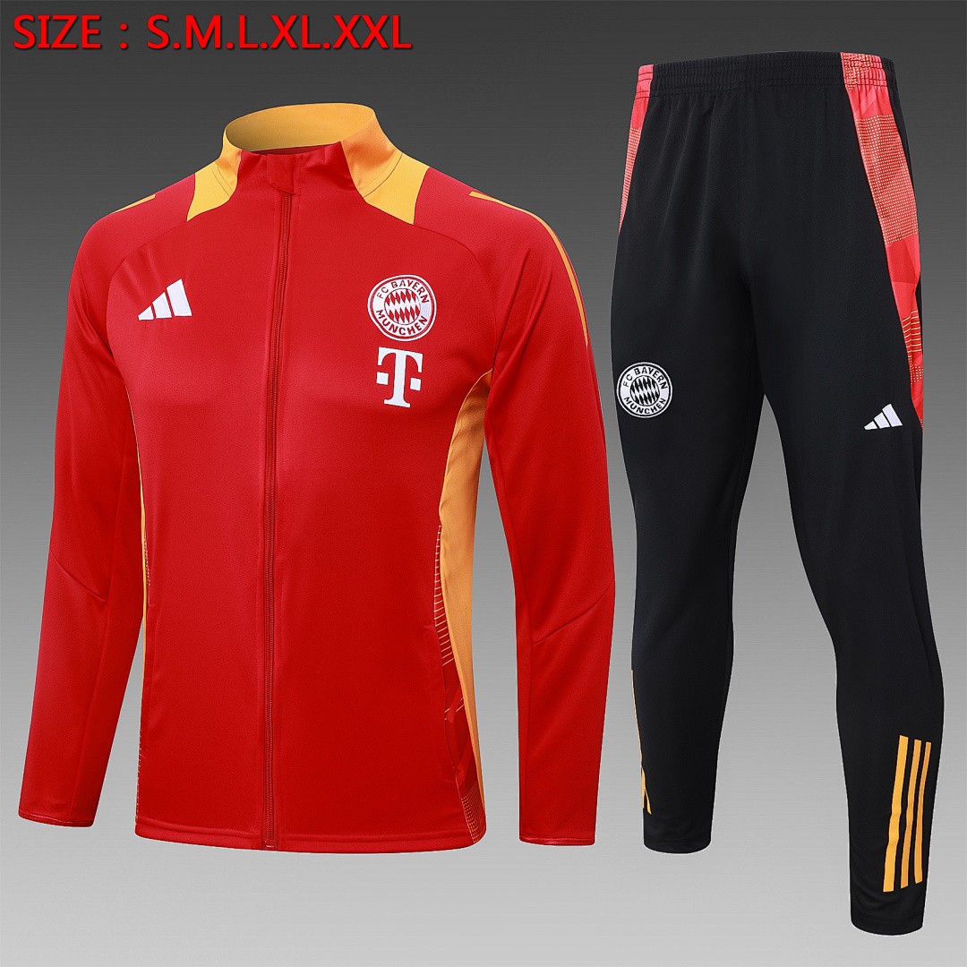 Bayern Munich 24/25 Red Long Zipper Jacket