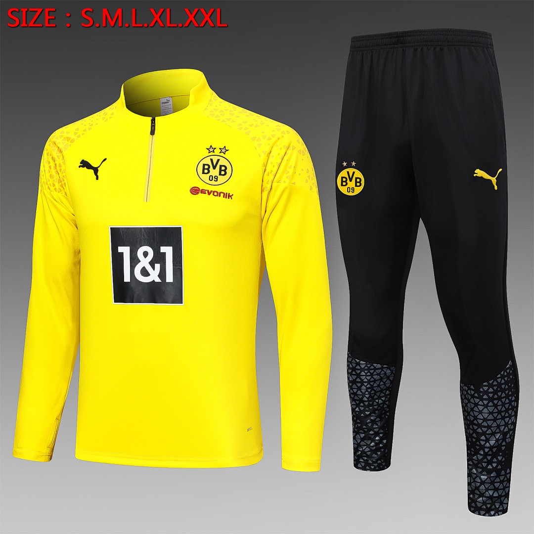 Borussia Dortmund 23-24 Yellow Half-Zip Jacket