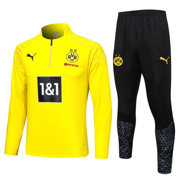 Borussia Dortmund 23-24 Yellow Half-Zip Jacket - 图片 8