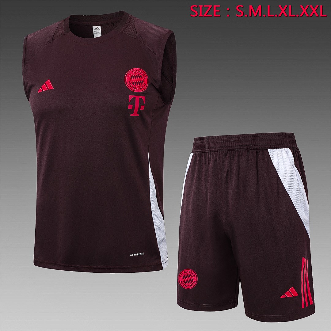 JER-6435_1 Bayern Munich 24/25 Vest Red Brown - 图片 1
