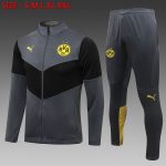 Borussia Dortmund 21/22 High Neck Dark Gray Long Zipper Jacket - 图片 8
