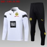 Borussia Dortmund 22-23 White Half-Zip Jacket
