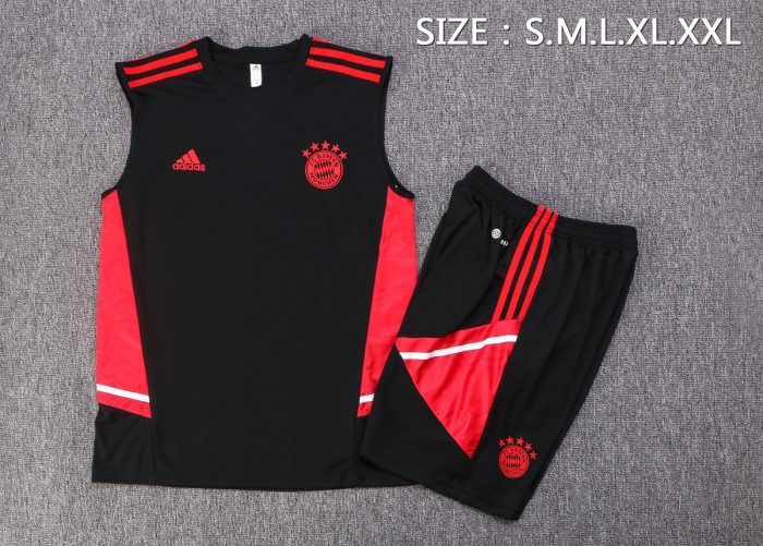 Bayern Munich 22/23 Black Vest with Red Trim - 图片 2