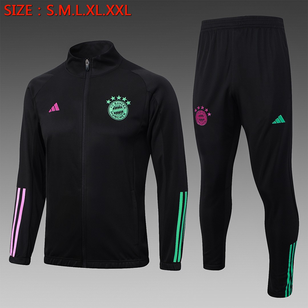 Bayern Munich 23-24 Long Zip Jacket Black