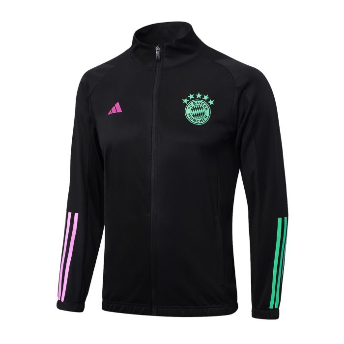 Bayern Munich 23-24 Long Zip Jacket Black - 图片 8