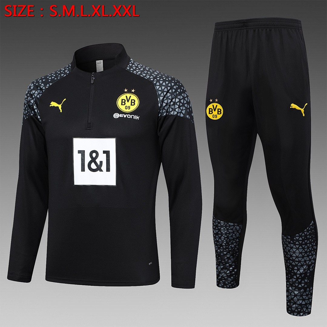 Borussia Dortmund 23-24 Half-Zip Jacket Black