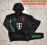 Bayern Munich 23-24 Half-Zip Hoodie Black Kids - 图片 3
