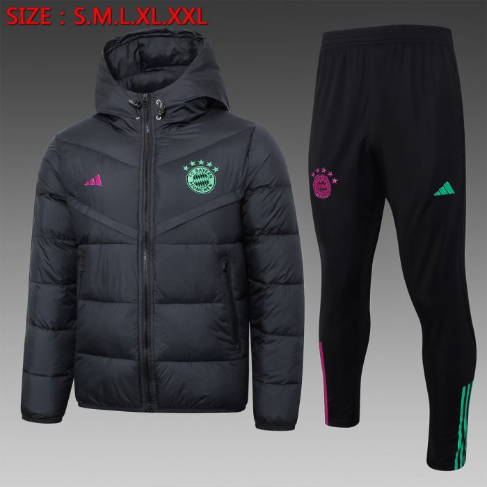 Bayern Munich 23-24 Black Cotton Jacket - 图片 3