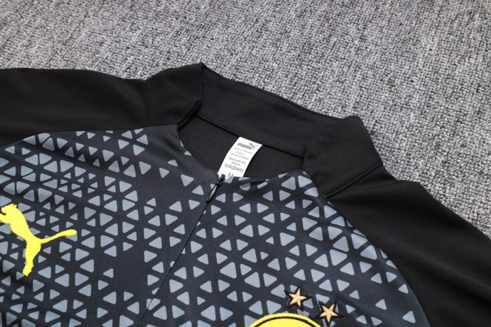 Borussia Dortmund 23-24 Half-Zip Black (Spray Print) - 图片 6