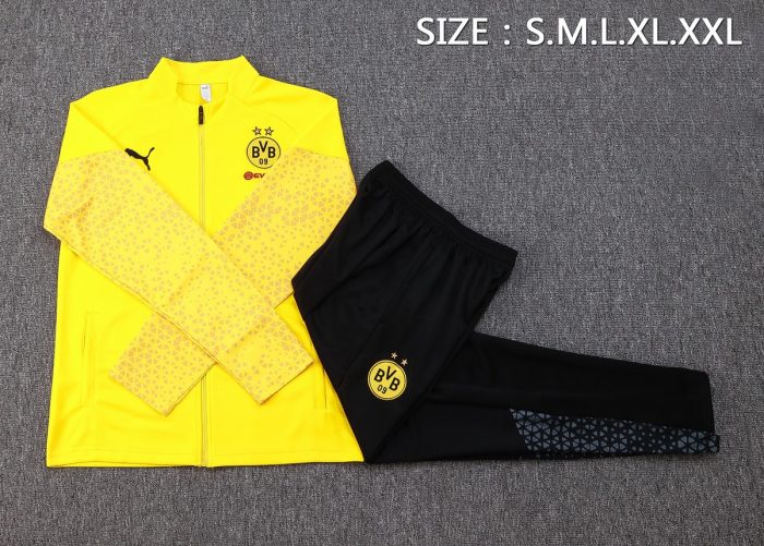 Borussia Dortmund 23-24 Yellow Long Zipper Jacket - 图片 2