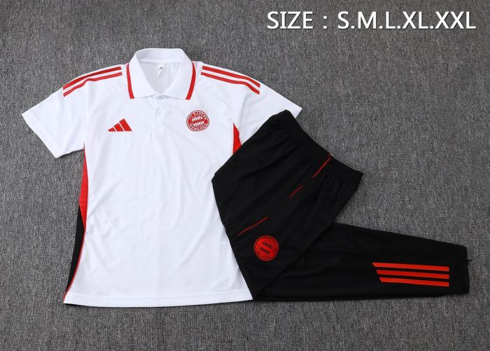 Bayern Munich White Polo Shirt - 图片 2