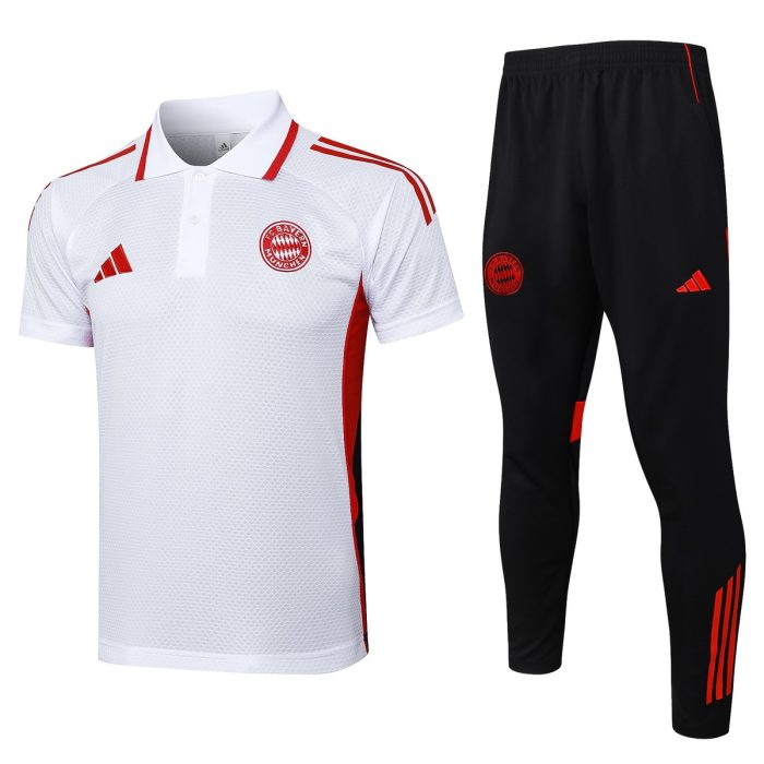 Bayern Munich White Polo Shirt - 图片 8