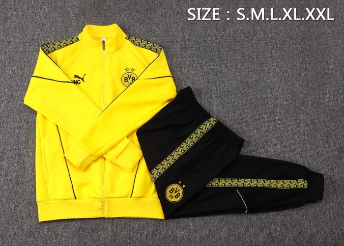 Borussia Dortmund Yellow Long Zipper Jacket - 图片 2