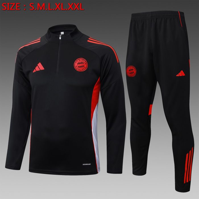 Bayern Munich Black Half-Zip Jacket - 图片 8