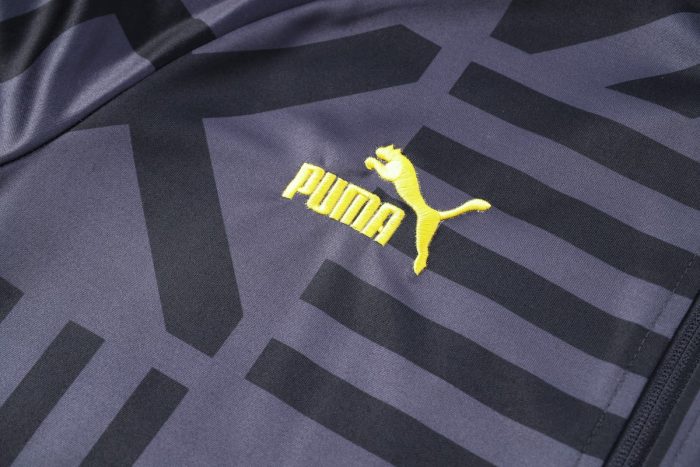 Borussia Dortmund 22/23 Black Gray (Spray Ink) Long Zipper Jacket - 图片 5