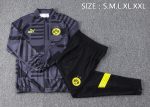 Borussia Dortmund 22/23 Black Gray (Spray Ink) Long Zipper Jacket - 图片 6