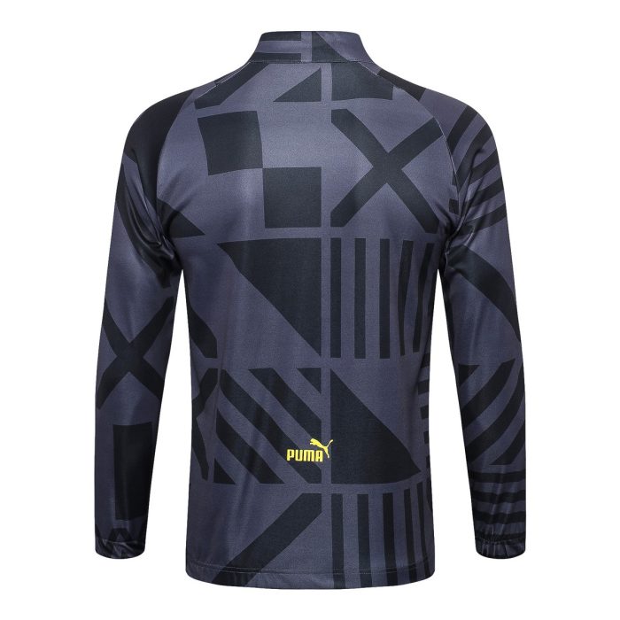 Borussia Dortmund 22/23 Black Gray (Spray Ink) Long Zipper Jacket - 图片 7
