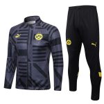 Borussia Dortmund 22/23 Black Gray (Spray Ink) Long Zipper Jacket - 图片 8