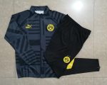 Borussia Dortmund 22/23 Black Gray (Spray Ink) Long Zipper Jacket - 图片 9