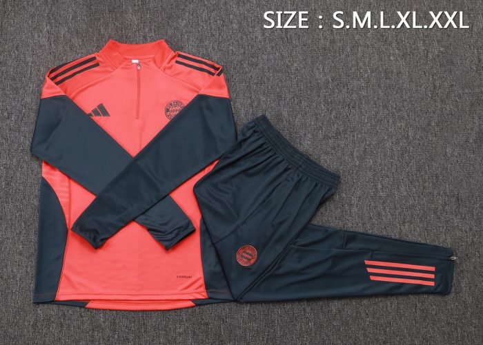 Bayern Munich Orange Half-Zip Jacket - 图片 2